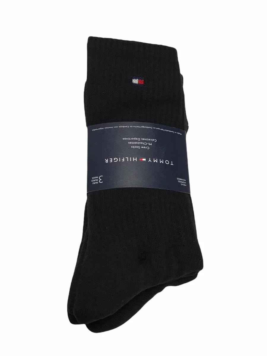Tommy Hilfiger crew Socks (3 pack) — Black